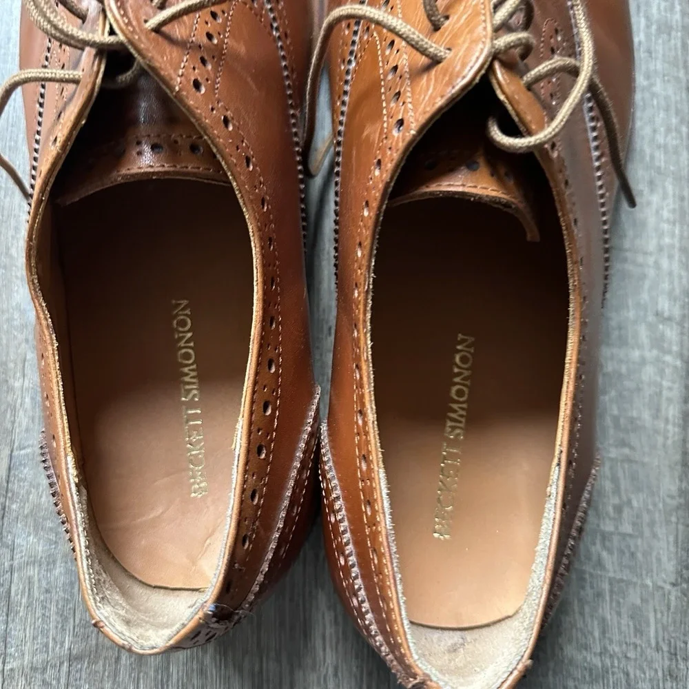 Beckett Simonon NEW Durant Oxford Orange Leather - Men's Size 12‎ Luxury Leather